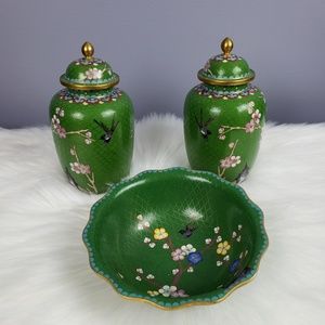 Cuan Cloisonne Ltd GingerJars & bowl
